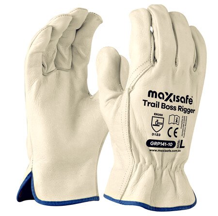 Maxisafe GRP141 Premium Beige Leather Riggers Glove