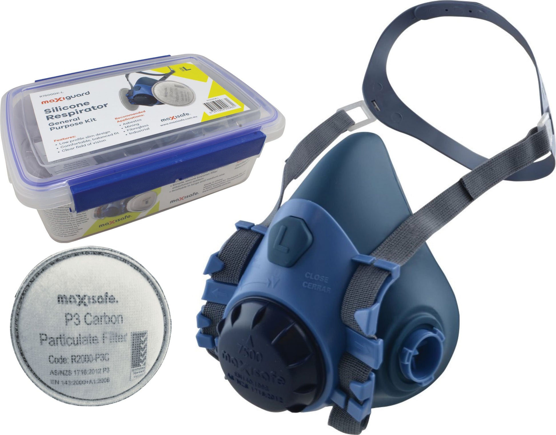 Maxisafe R7500GK Half Mask Silicone General Purpose Kit