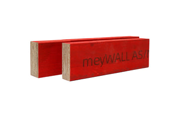 Meyer meyWall Framing LVL 90x45mm, with red protective coating, crafted from laminated timber veneers, h2 termite treated, engineered for framing and load bearing members in timber construction