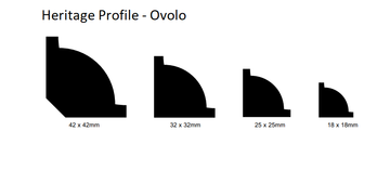 Ovolo F/J Pine Moulding 18x18mmx5.4m Length