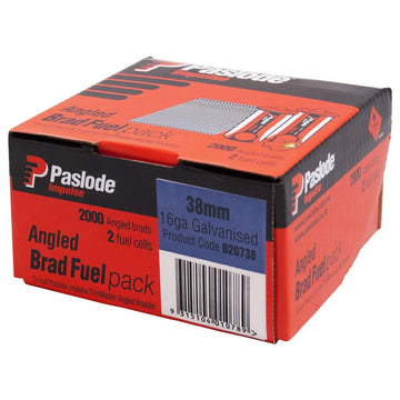 Paslode Angled 38mm Galvanised Brad Nails 2000 Pack