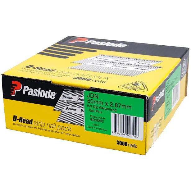 Paslode Galvanised 50mm Framing Nails - 3000 Pack