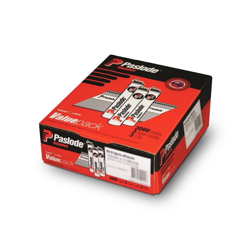 Paslode Impulse 3000 Pack 82mm x 3.15mm Galvanised Framing Nails