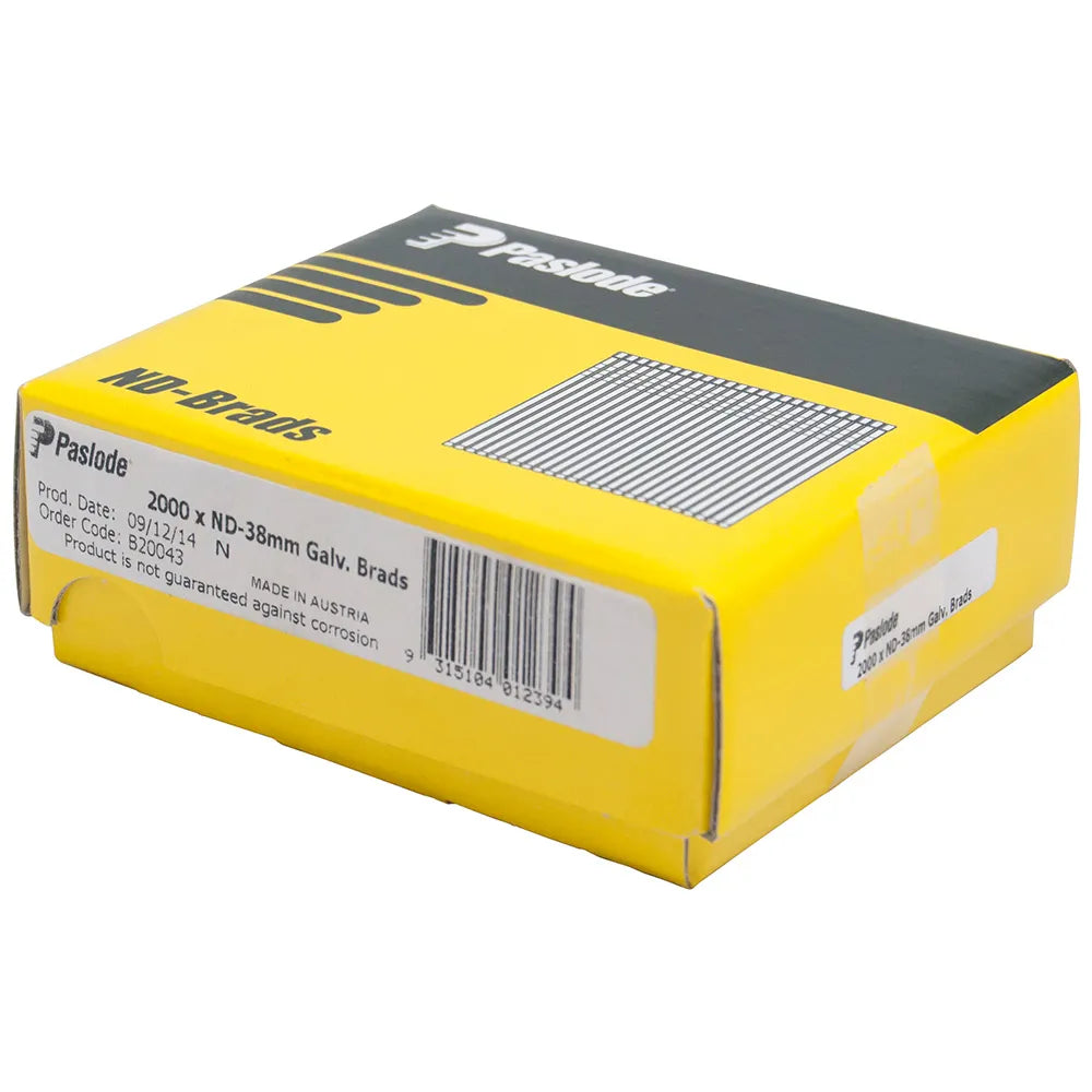 Paslode ND-Brad Galvanised Box 2000 38 X 2.05mm