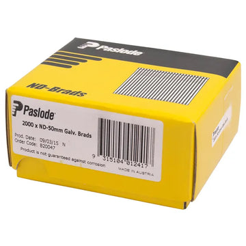 Paslode ND-Brad Galvanised Box 2000 50 X 2.03mm