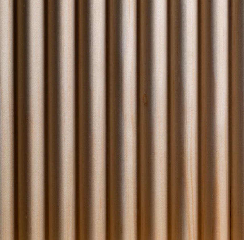 Porta Contours Pine Clear Curved Wall Bead Ripple 39x16mm x 2.7m