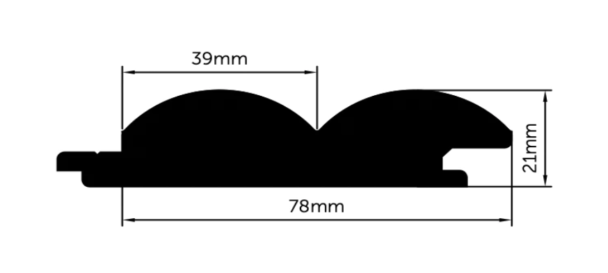 Porta Contours Tasmanian Oak 78x21mm Lining Riverine 1.8m