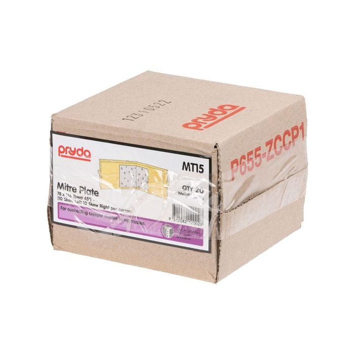 Pryda Mitre Plate 78 X 126mm 45 Degree Left And Right Plates MT15