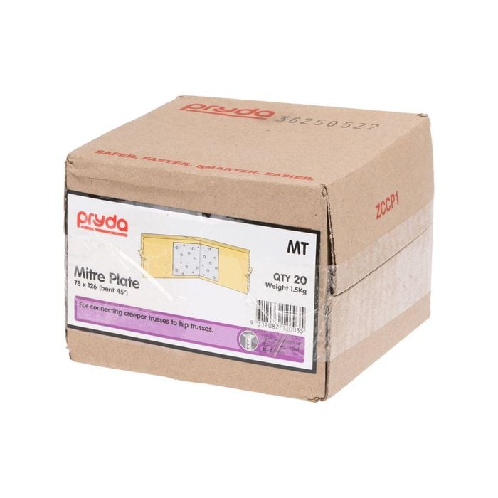 Pryda Mitre Plate 78 x 126mm 45 Degree Plate MT