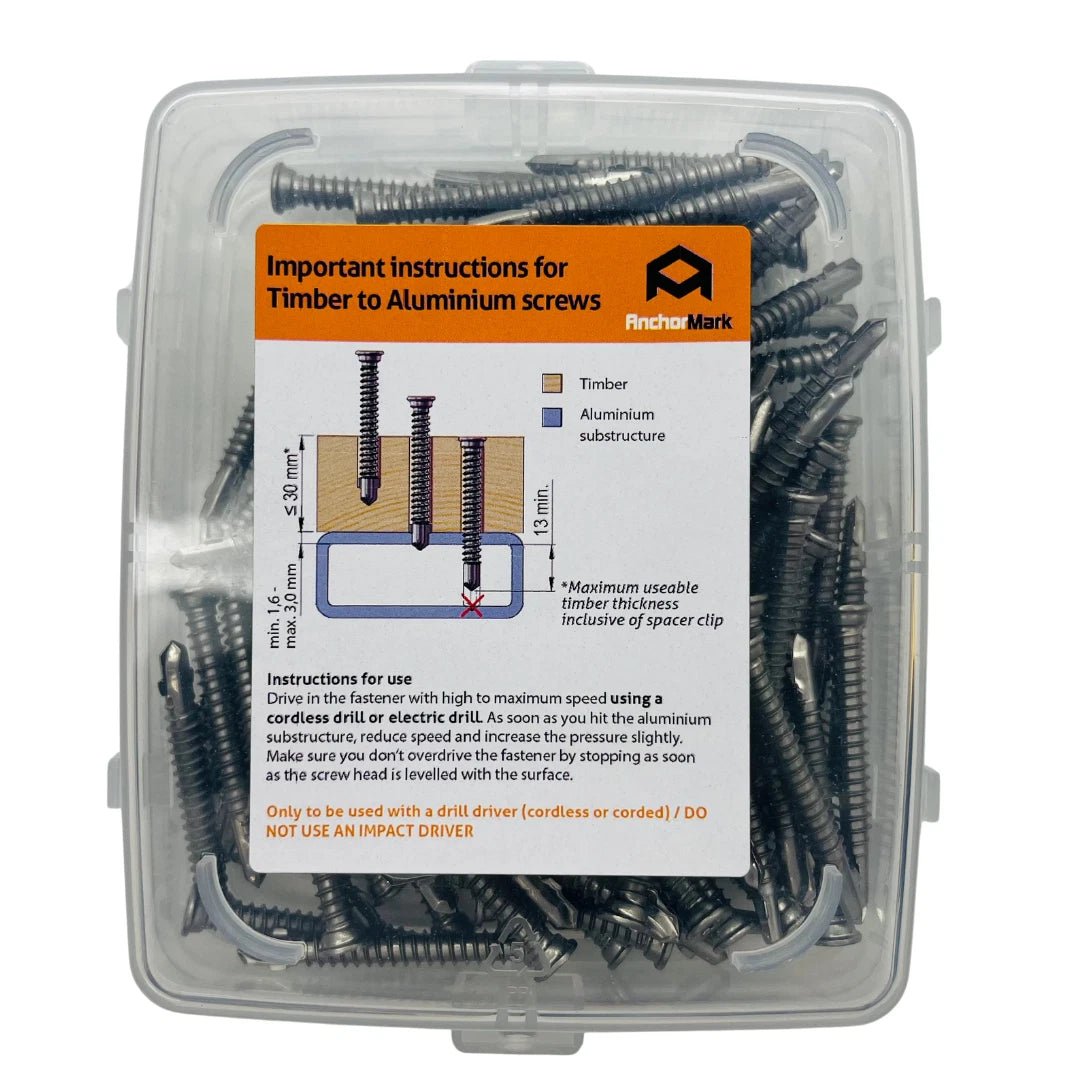 AnchorMark Decking Screw A4 316 S2 5.5x45mm TTA Box 100  | Canterbury Timbers