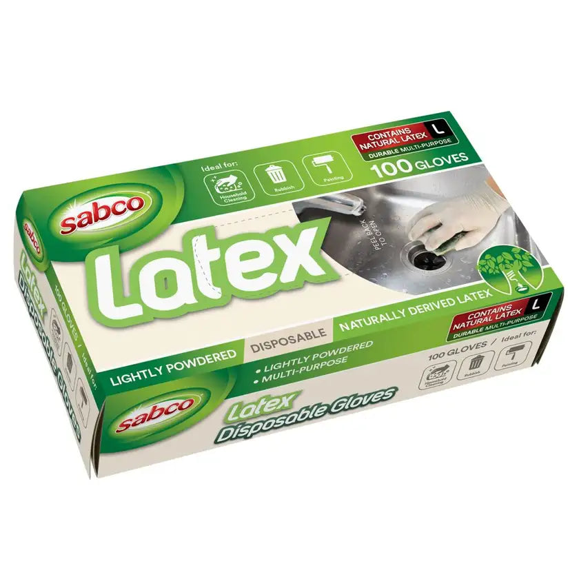 Sabco Latex Gloves Large Box 100