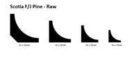 Scotia F/J Pine Moulding Raw 5.4m Length 42 x 42mm