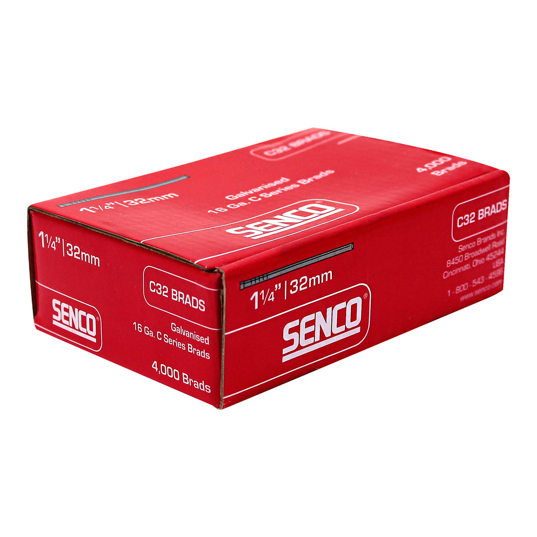 Senco C Series 32mm Galvanised Brad Nail Box 4000 C32