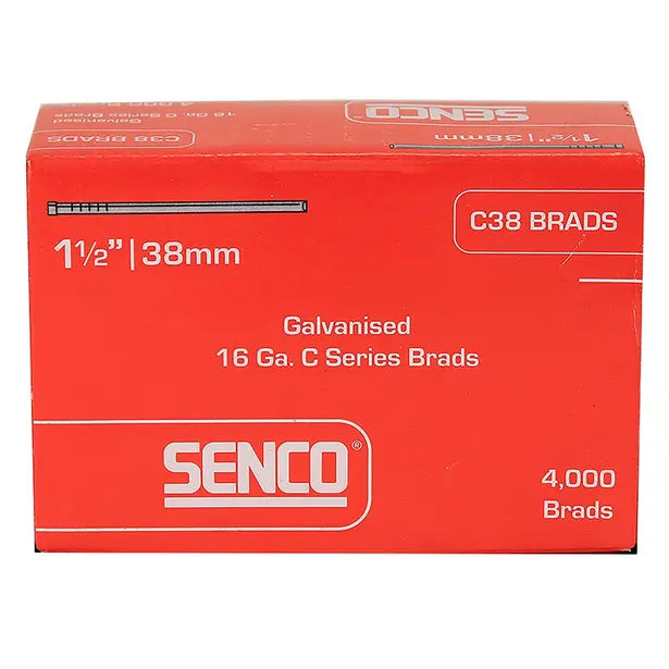 Senco C Series 38mm Galvanised Brad Nail Box 4000 C38