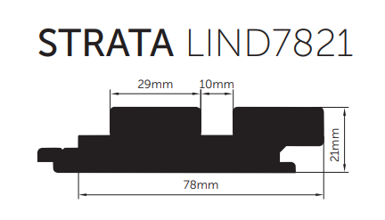Porta Contours Pine Lining Strata 78x21mm 1.8m