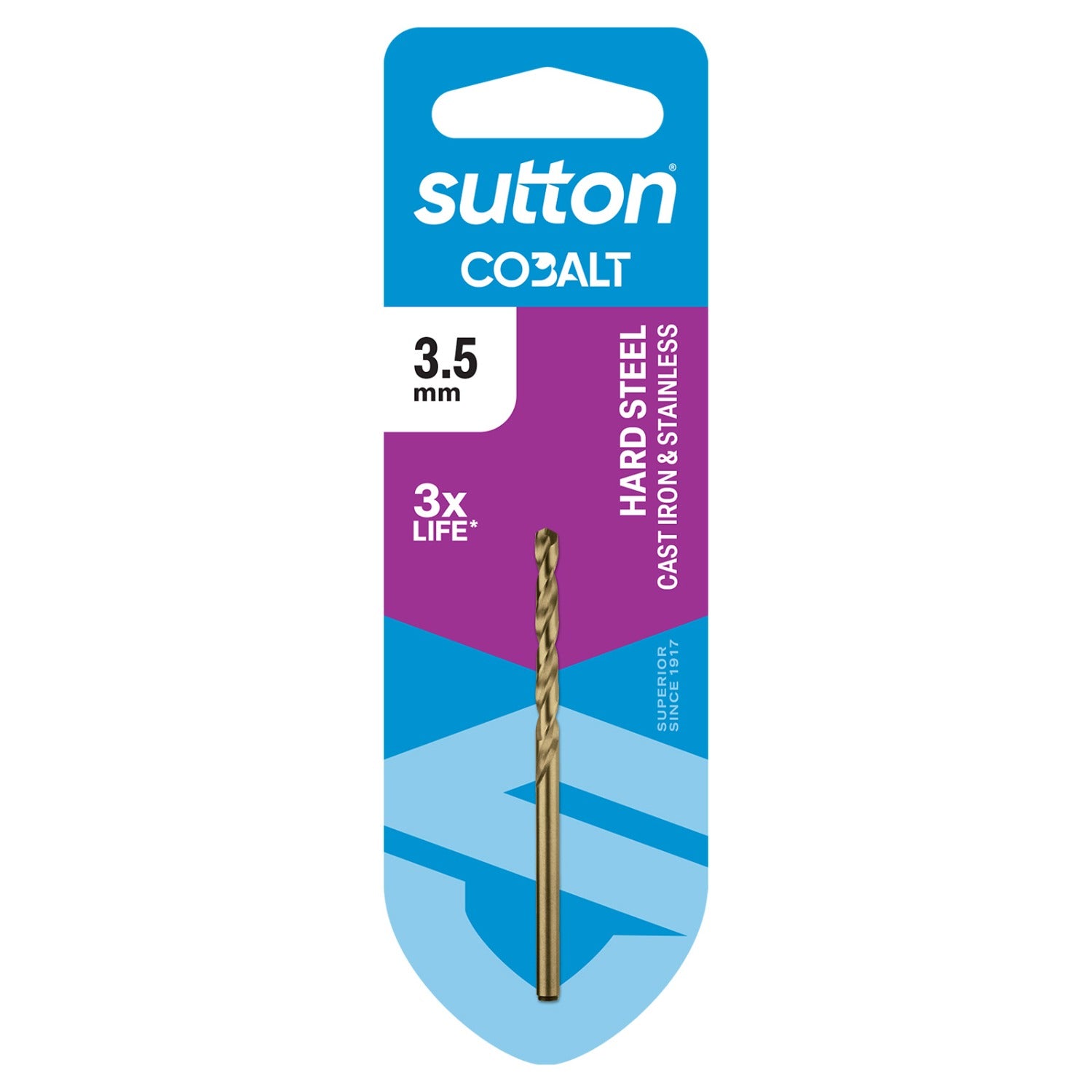 SUTTON 3.5mm Jobber HSS-CO HD Cobalt Drill Bit
