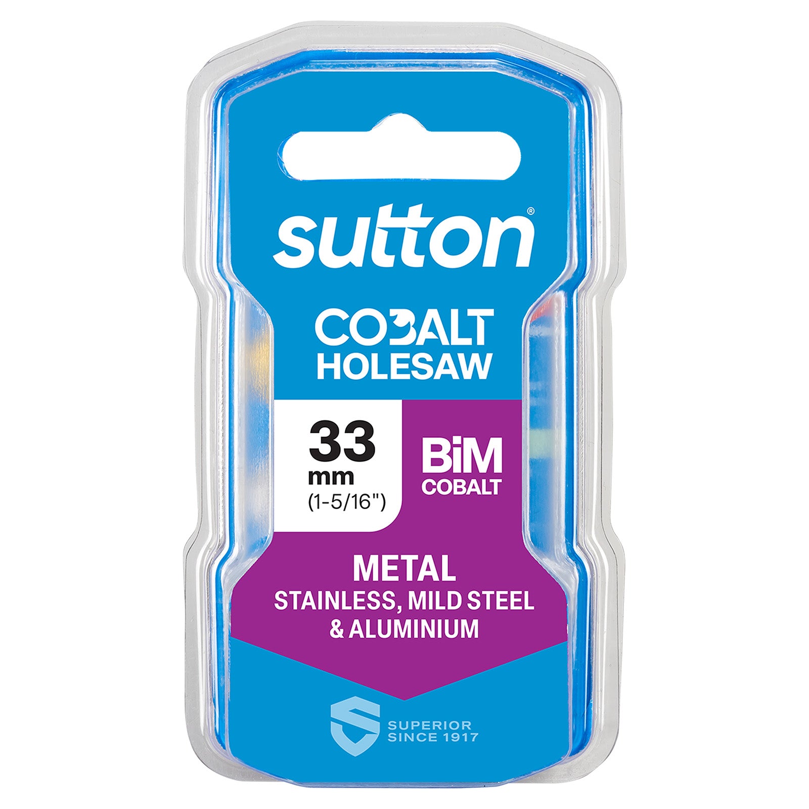 SUTTON 33mm (1-5/16 Inch) H125 Bi-Metal Cobalt Holesaw