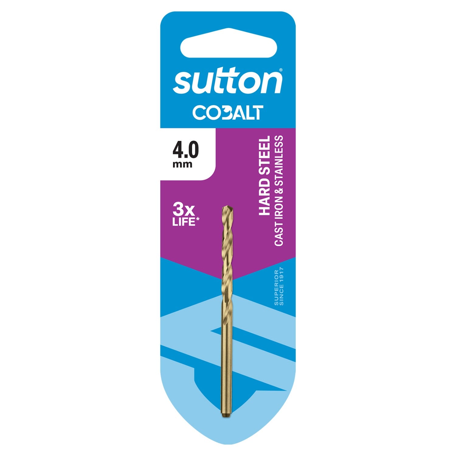 SUTTON 4.0mm Jobber HSS-CO HD Cobalt Drill Bit