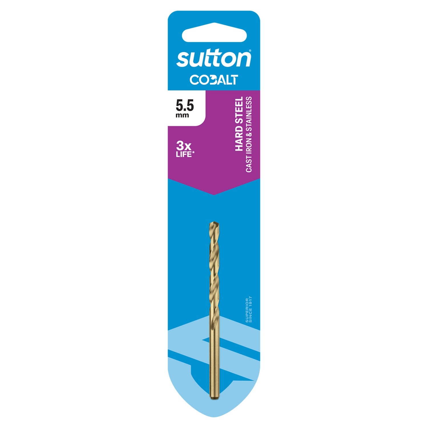 SUTTON 5.5mm Jobber HSS-CO HD Cobalt Drill Bit