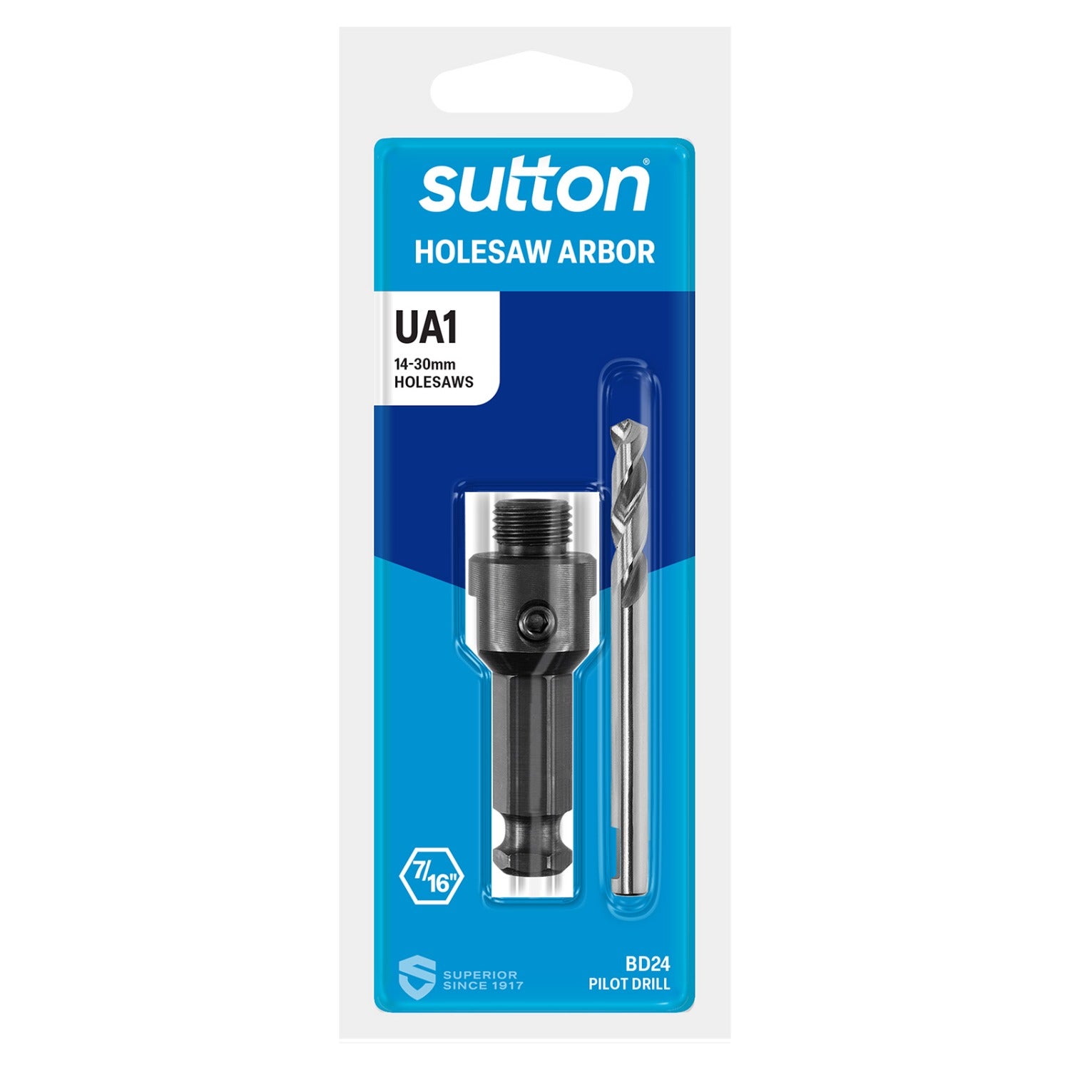 SUTTON UA1 Holesaw Arbor Set 14-30mm