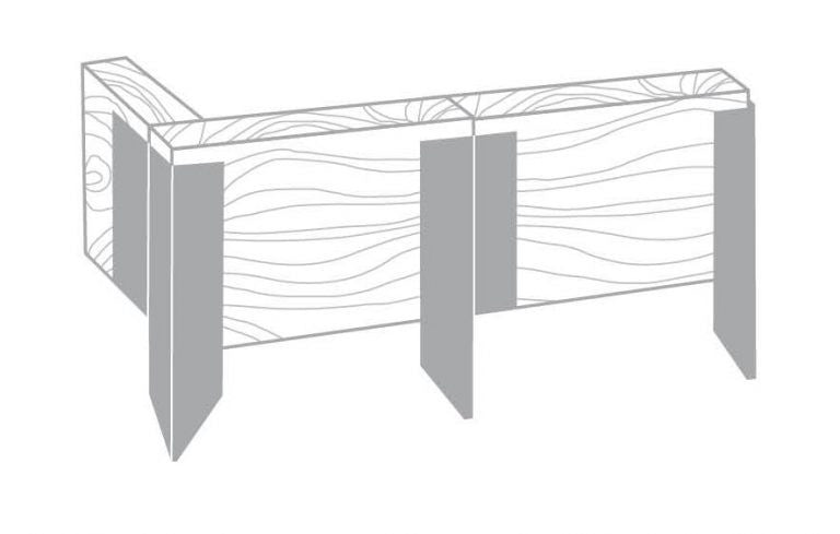 Trio Hardaz Retaining Wall Post Corner Post 65x750mm