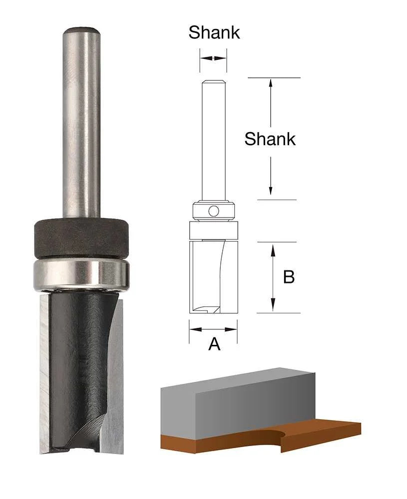 TruaCut TB8216 12.7mm Inverted Flush Trim Router Bit