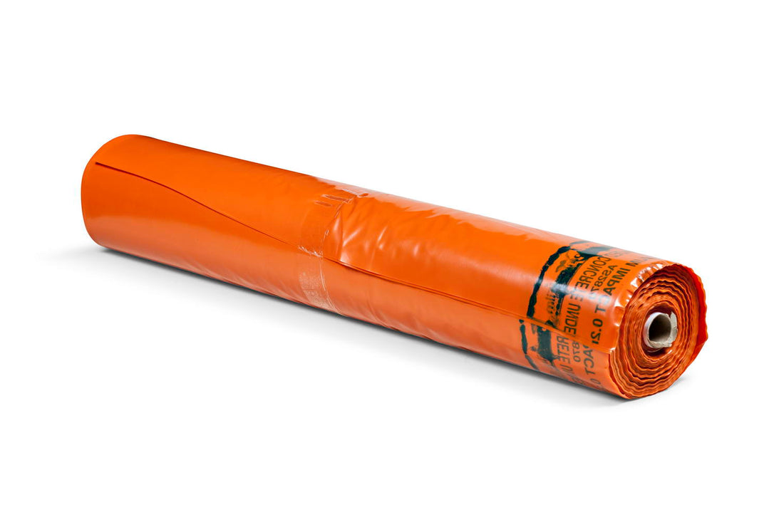 Vespol 200um Orange Builders Polythene Plastic Film 2m x 50m Roll