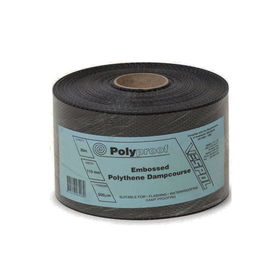 Vespol Polyproof Dampcourse 110mmx500um 30m Roll