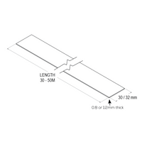 VUEBRACE Hoop Iron HDG 30x1.2 30M Dimensional Drawing