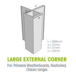 Weathertex Large External Corner 3.0m