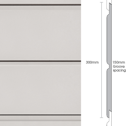 Weathertex Ecogroove Selflok 150mm Smooth 300 x 9.5 x 3660mm Weatherboards