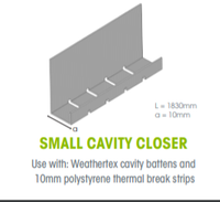 Weathertex Small Cavity Closer 10 x 1830mm