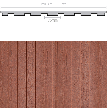 Weathertex Weathergroove 75mm Natural 3660mm x 1196mm Wall Panel