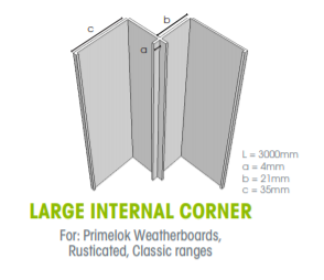 Canterbury Timber Buy Timber Online  Weathertex Large Internal Corner 3.0m 55906