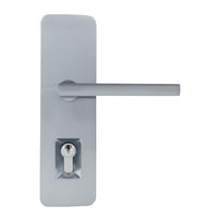 Trilock Cove Lianna Double Cylinder Entrance Lever Set in Satin Chrome