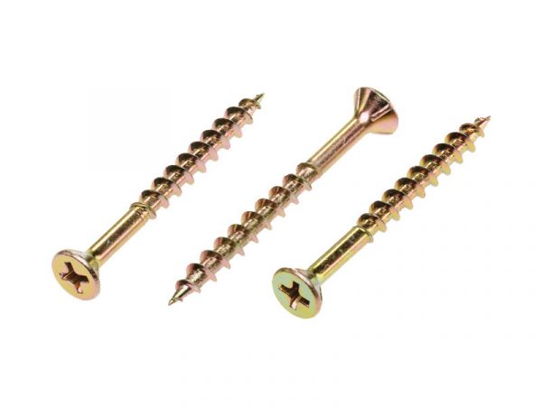Zinc Plated Chipboard Screws 8g x 28mm - Pack of 100